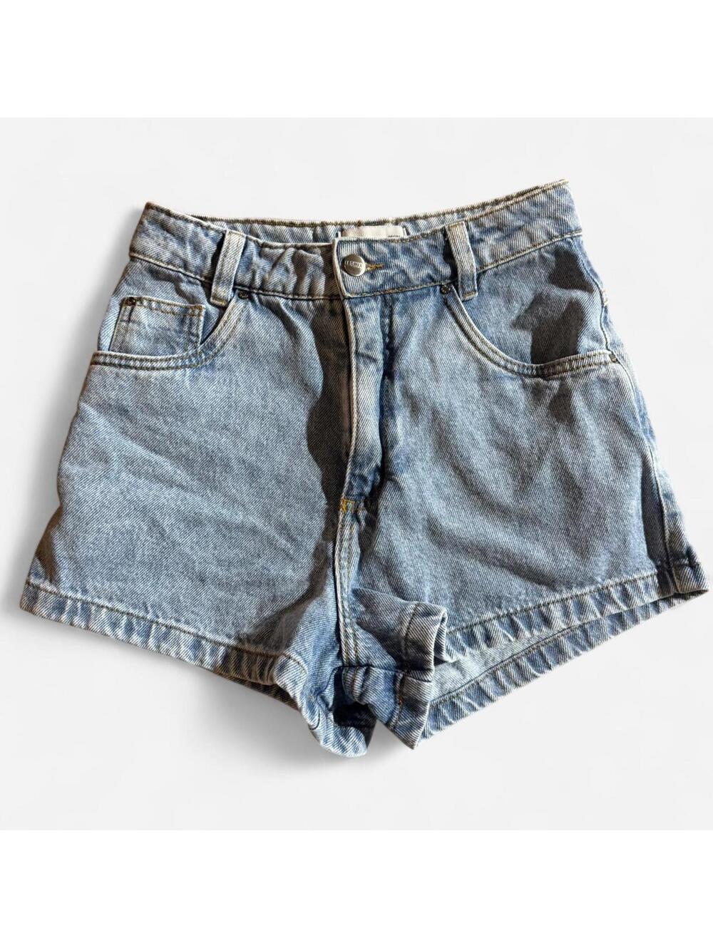 Lerrux High Waisted Vintage Style Denim Mini Shorts